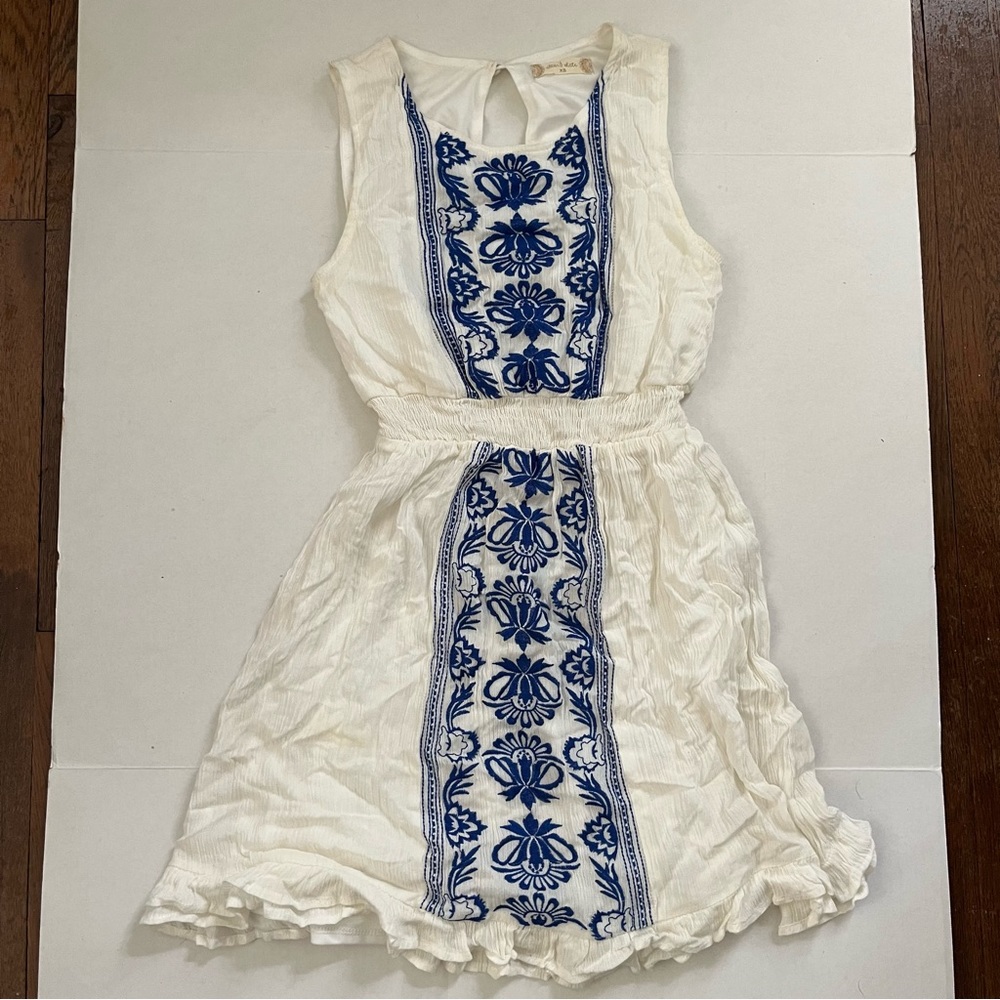 Blue and White Dress